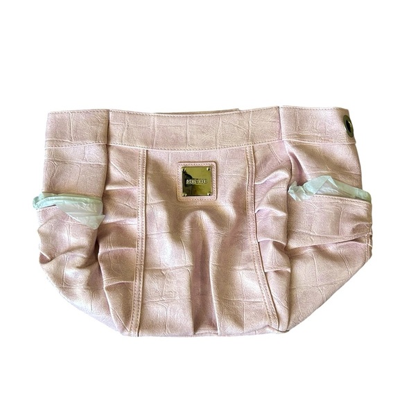 Miche Handbags - 5/$25 MICHE NWT rose colored large vegan leather clutch bag